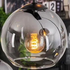 Suspension Koyoto Clair, Fumé, 8 lumières