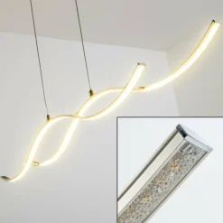 Suspension Kurikko LED Nickel mat, 1 lumière