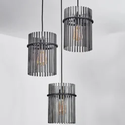 Suspension Lagielas Noir, 3 lumières