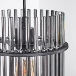 Suspension Lagielas Noir, 4 lumières