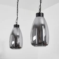 Suspension Larobe Noir, 2 lumières