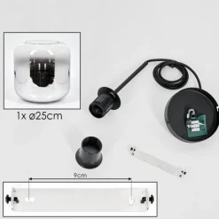 Suspension Lauden Clair, Fumé, 1 lumière