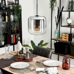 Suspension Lauden Clair, Fumé, 1 lumière