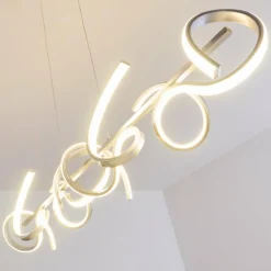 Suspension Lavaca LED Argenté, 4 lumières