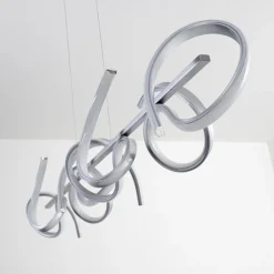 Suspension Lavaca LED Argenté, 4 lumières