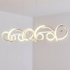 Suspension Lavaca LED Argenté, 4 lumières