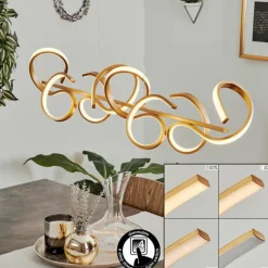 Suspension Lavaca LED Laiton, 4 lumières