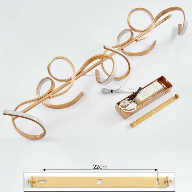 Suspension Lavaca LED Laiton, 4 lumières