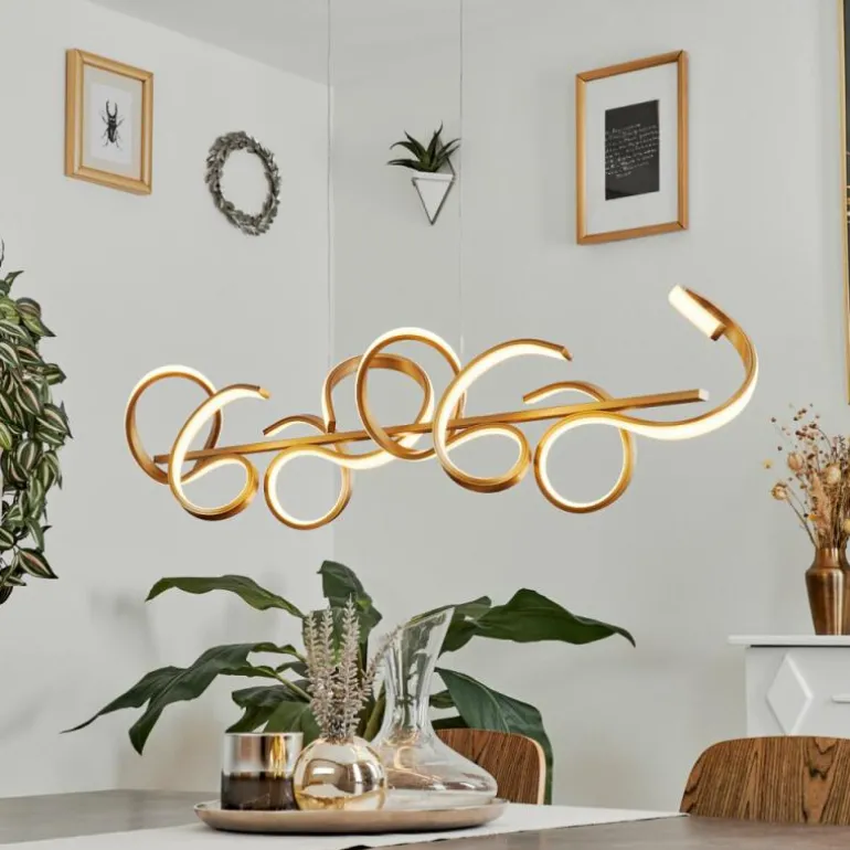 Suspension Lavaca LED Laiton, 4 lumières