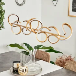 Suspension Lavaca LED Laiton, 4 lumières