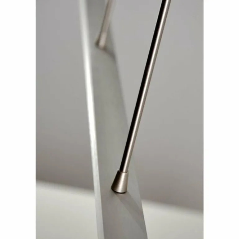 Suspension LED Masterlight Real 2 Acier inoxydable, Nickel mat, 1 lumière