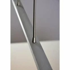 Suspension LED Masterlight Real 2 Acier inoxydable, Nickel mat, 1 lumière