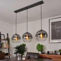 Suspension Leissigen Argent Oxydé, 3 lumières