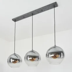 Suspension Leissigen Argent Oxydé, 3 lumières