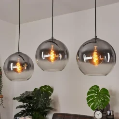 Suspension Leissigen Argent Oxydé, 3 lumières