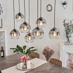 Suspension Leissigen Argent Oxydé, 7 lumières