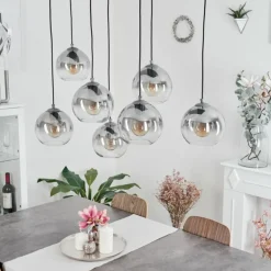 Suspension Leissigen Argent Oxydé, 7 lumières