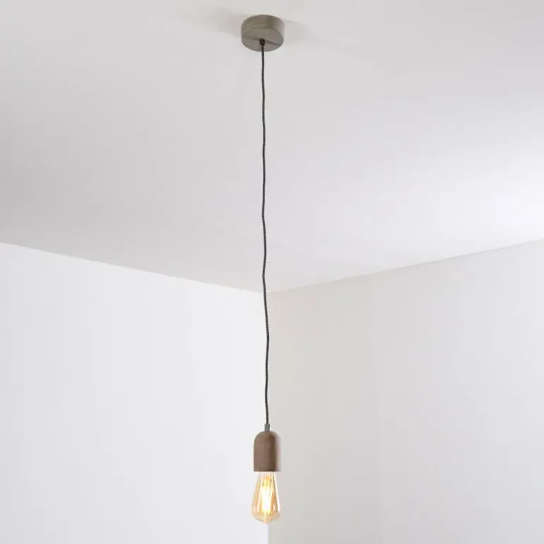 Suspension Lemone Gris, 1 lumière