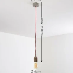 Suspension Lemone Gris, 1 lumière