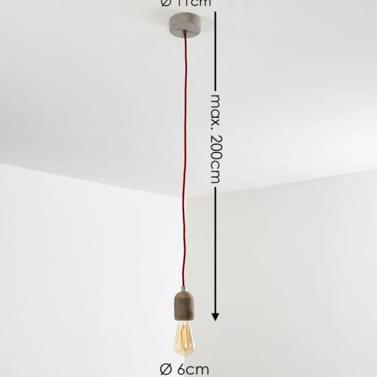 Suspension Lemone Gris, 1 lumière