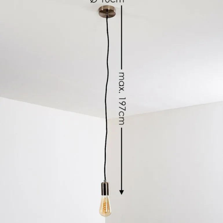 Suspension Lemone Nickel mat, 1 lumière