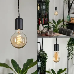 Suspension Lemone Noir, 1 lumière