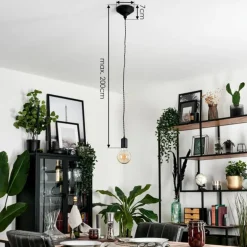 Suspension Lemone Noir, 1 lumière