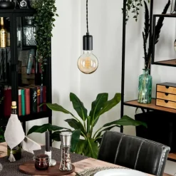 Suspension Lemone Noir, 1 lumière