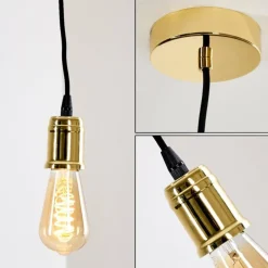 Suspension Lemone Noir doré, 1 lumière