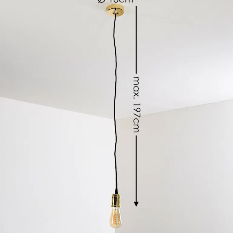 Suspension Lemone Noir doré, 1 lumière