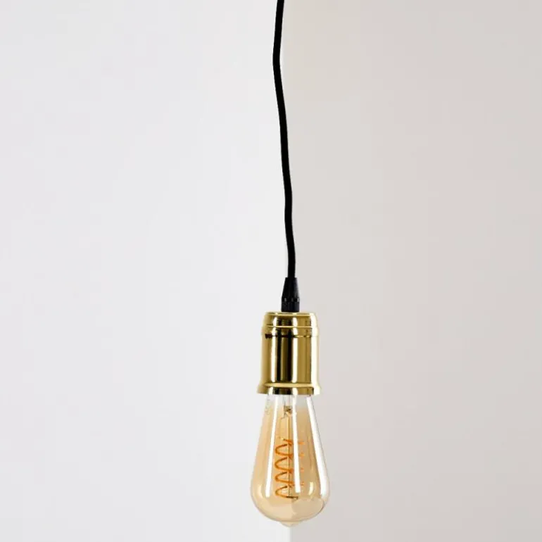 Suspension Lemone Noir doré, 1 lumière