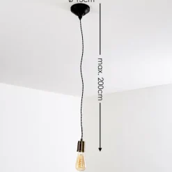Suspension Lemone Noir doré, 1 lumière