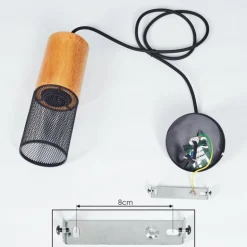 Suspension Lengalau Noir, 1 lumière