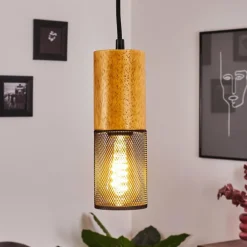 Suspension Lengalau Noir, 1 lumière