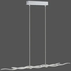 Suspension Leuchten Direkt LOLA-WAVE LED Acier inoxydable, 2 lumières, Télécommandes, Changeur de couleurs