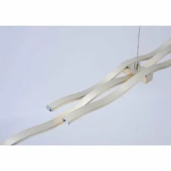 Suspension Leuchten Direkt LOLA-WAVE LED Acier inoxydable, 2 lumières, Télécommandes, Changeur de couleurs