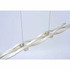 Suspension Leuchten Direkt LOLA-WAVE LED Acier inoxydable, 2 lumières, Télécommandes, Changeur de couleurs