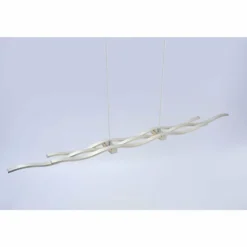 Suspension Leuchten Direkt LOLA-WAVE LED Acier inoxydable, 2 lumières, Télécommandes, Changeur de couleurs