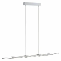 Suspension Leuchten Direkt LOLA-WAVE LED Acier inoxydable, 2 lumières, Télécommandes, Changeur de couleurs