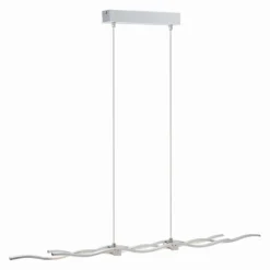 Suspension Leuchten Direkt LOLA-WAVE LED Acier inoxydable, 2 lumières, Télécommandes, Changeur de couleurs