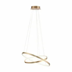 Suspension Leuchten Direkt CIRCLE LED Or, 2 lumières