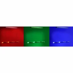 Suspension Leuchten Direkt Ls-OPTI LED Acier inoxydable, 8 lumières, Télécommandes, Changeur de couleurs