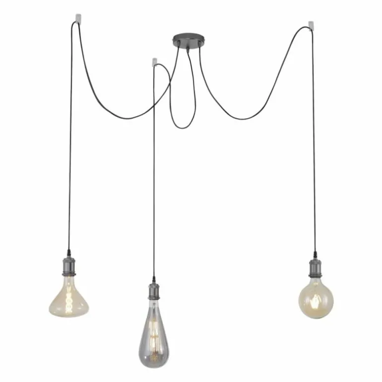Suspension Leuchten Direkt DIY Noir, 3 lumières