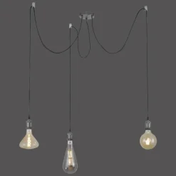 Suspension Leuchten Direkt DIY Noir, 3 lumières