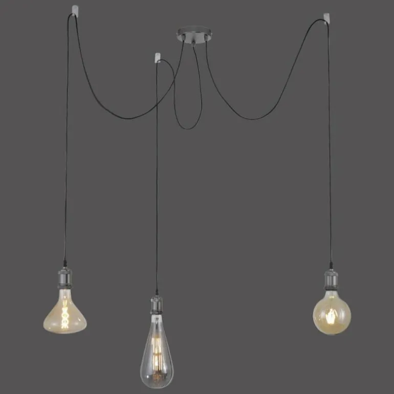 Suspension Leuchten Direkt DIY Noir, 3 lumières