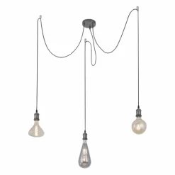 Suspension Leuchten Direkt DIY Noir, 3 lumières