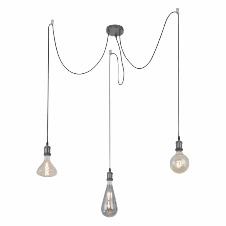 Suspension Leuchten Direkt DIY Noir, 3 lumières