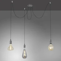 Suspension Leuchten Direkt DIY Noir, 3 lumières