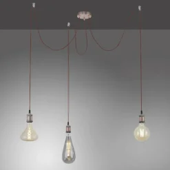 Suspension Leuchten Direkt DIY Cuivre, 3 lumières