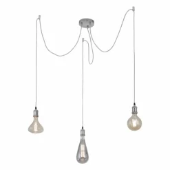 Suspension Leuchten Direkt DIY Acier inoxydable, 3 lumières